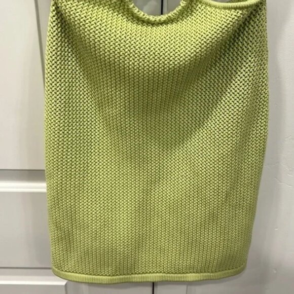 Ronny Kobo Collective - Lime Green Crochet Cutout Mini Dress - Small RTR - Picture 4 of 7